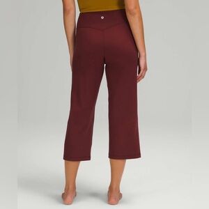Lululemon Align Wide Leg Super High Rise Crop Size 10 Red Merlot